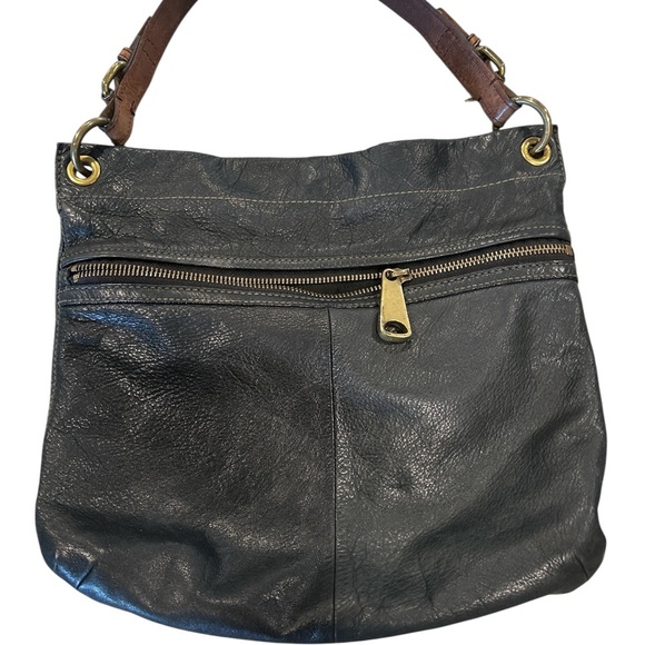Fossil Black Hobo Bag with Gold Hardware - Picture 2 of 6